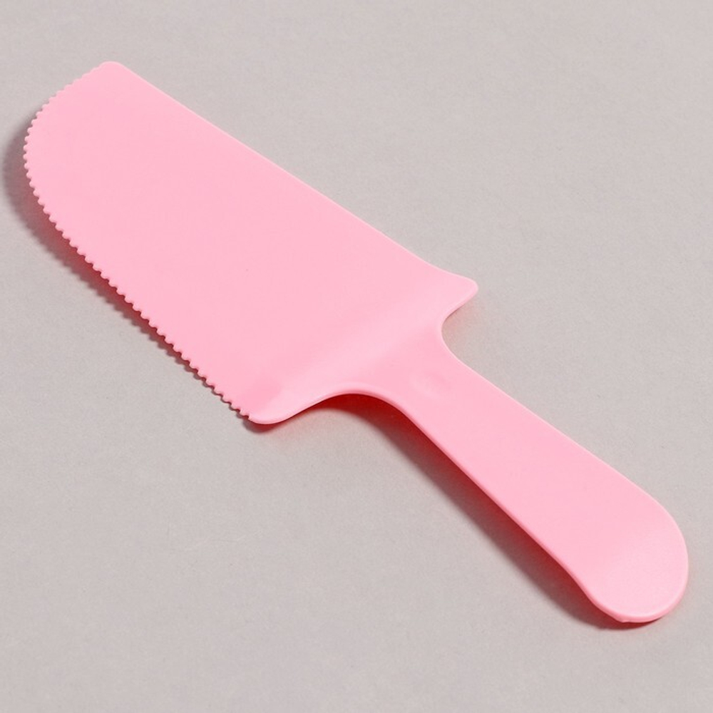 Набор посуды одноразовой для торта на 6 персон, розовый