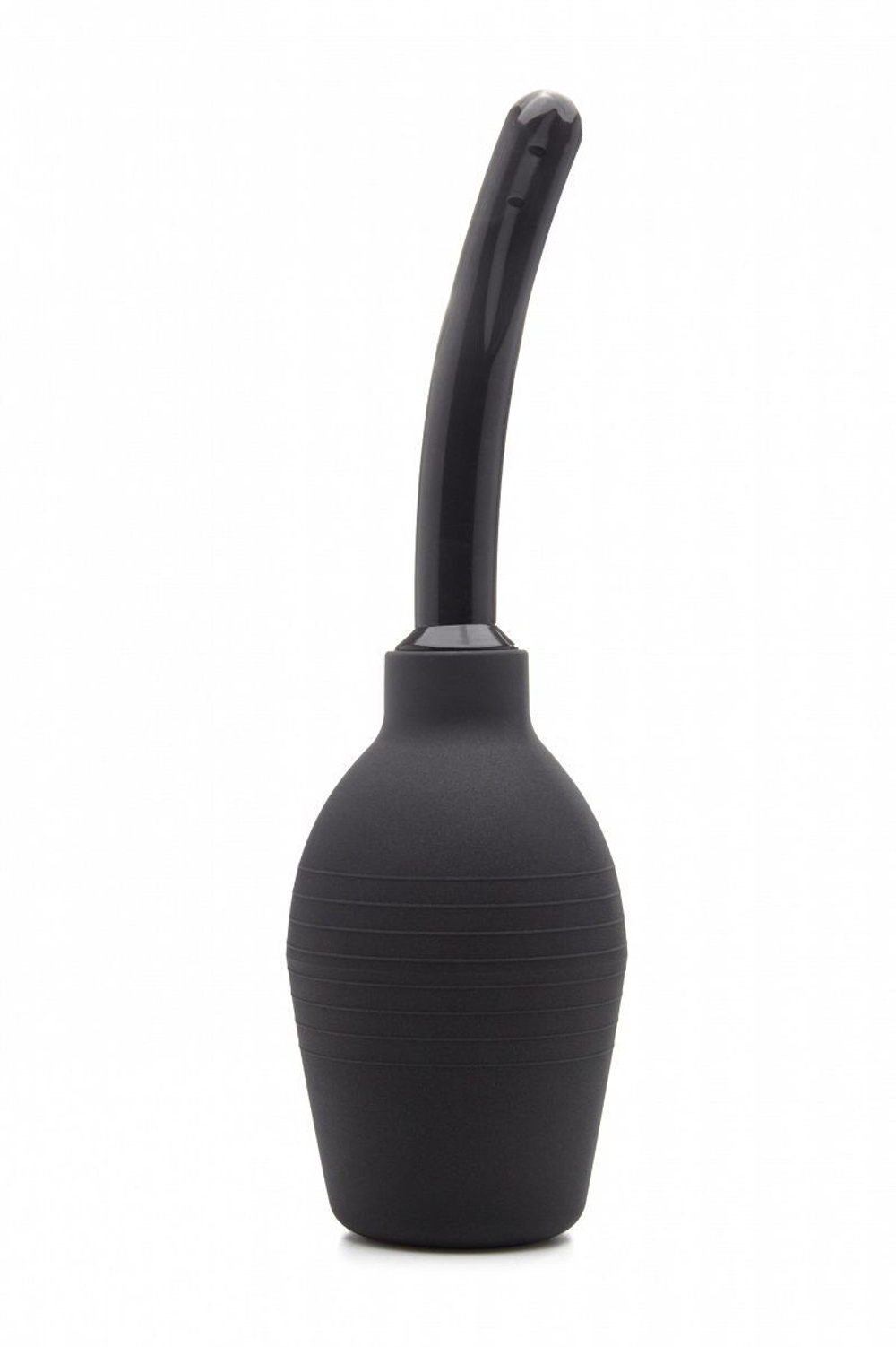 Чёрный вагинальный душ с загнутым наконечником (Цвет: черный)