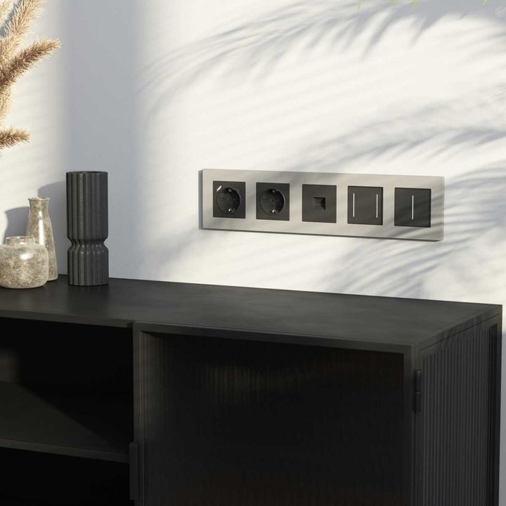 Рамка на 5 постов Werkel Slab дымчатый софт W0052917 a071630