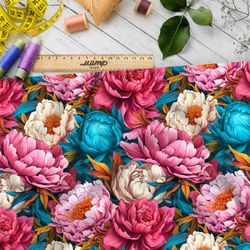 Ткань Ниагара Софт разноцветие роз