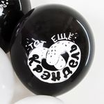 Шар (12''/30 см) Креативный юмор, Белый/Черный, пастель, 2 ст 25 шт.