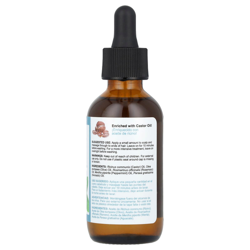 De La Cruz, масло для волос и кожи головы, розмарин и мята, 59 мл (2 жидк. унции)