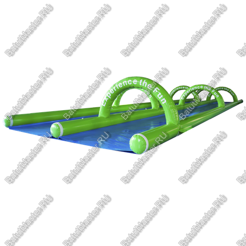 Водная горка без надувного дна, на подкачке ТУРБО "Хит", 152*6,6*2 м
