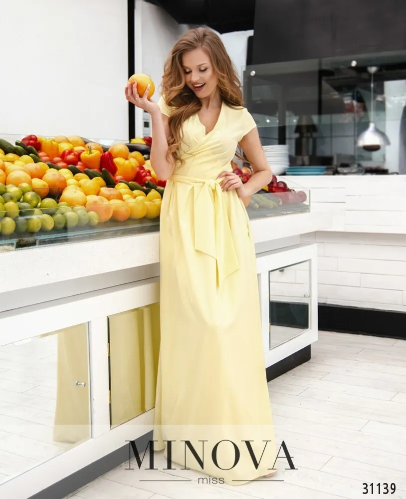 Платье 8573-1н-желтый Minova