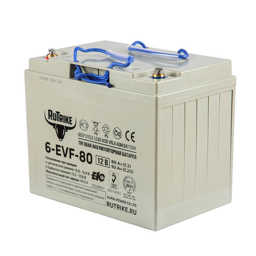 Аккумулятор RuTrike 6-EVF-80 (AGM)