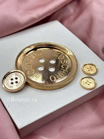 Пуговицы Мскн. (МОСК.) золотистые металлические на прокол