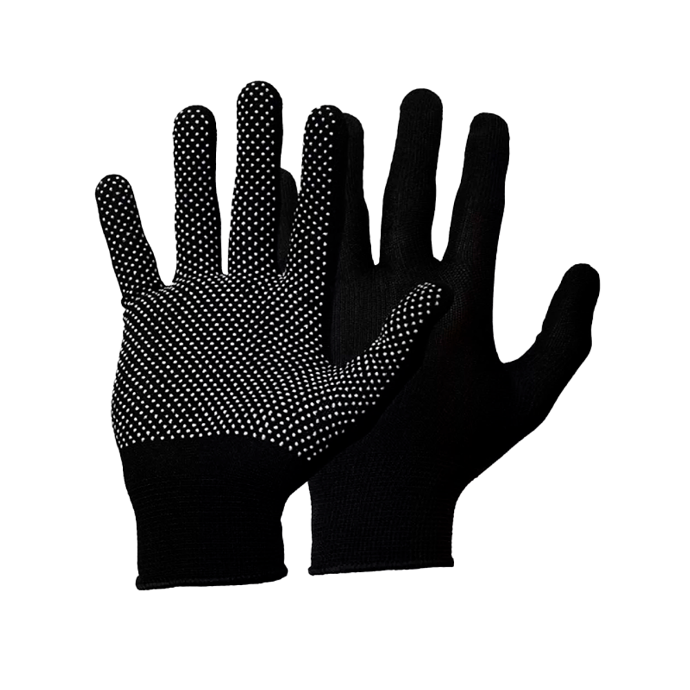 Перчатки нейлоновые "Микроточка" (черные)