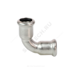 Отвод сталь нерж AISI 316L 90гр Дн 22 Ру16 пресс Inoxpres RM 181022900C