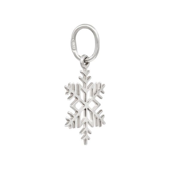 Подвеска Снежинка из серебра 925 пробы, вид сзади полубоком