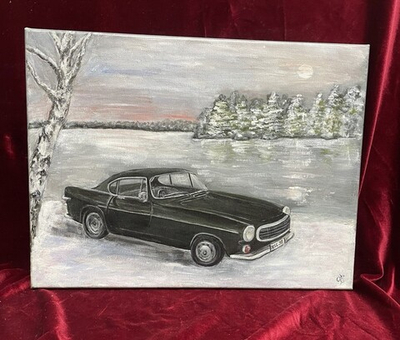 Картина «Вольво Р1800» | Холст, акрил 30х40 см | Художница Ефимова Ольга