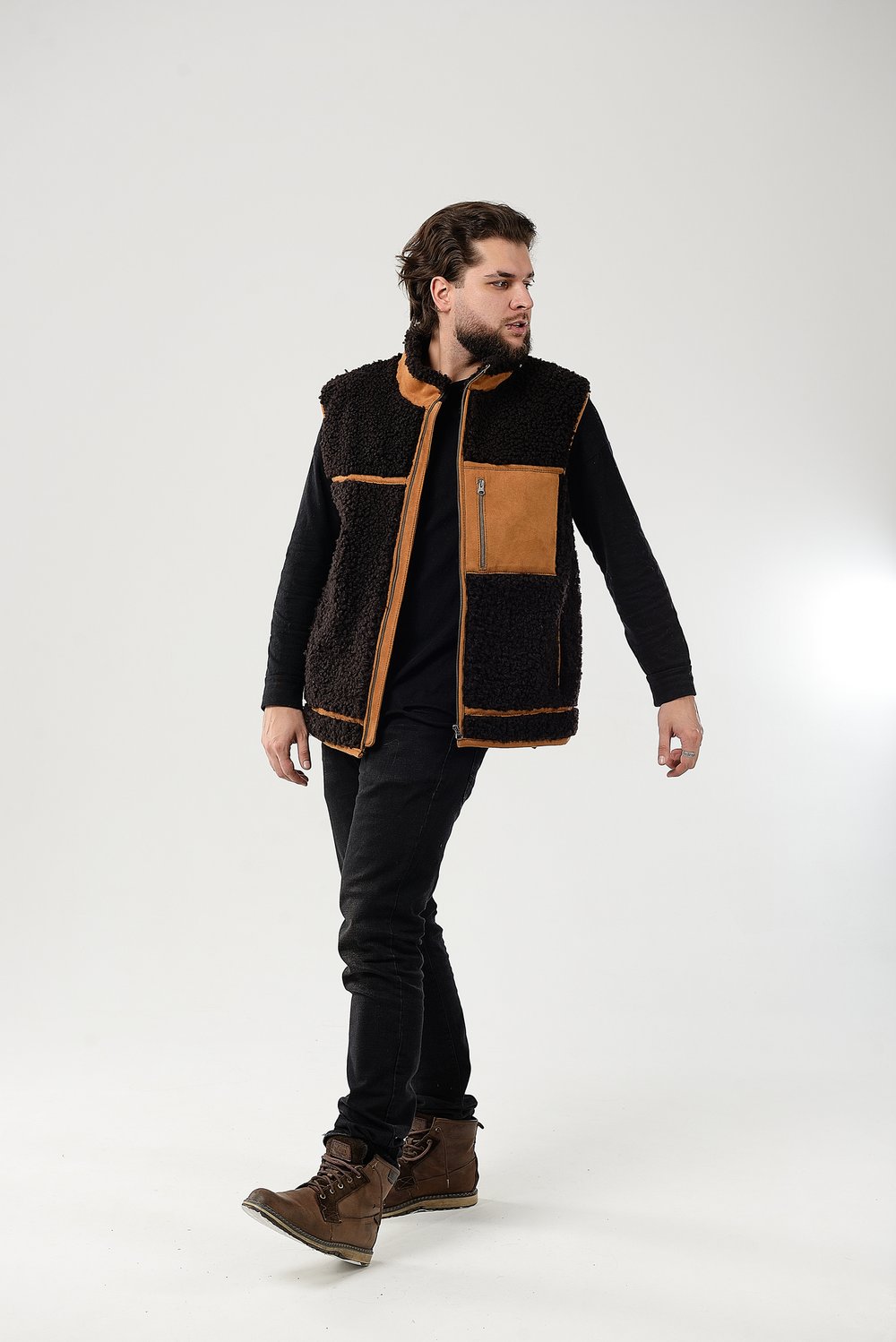 Жилет мужской из овчины