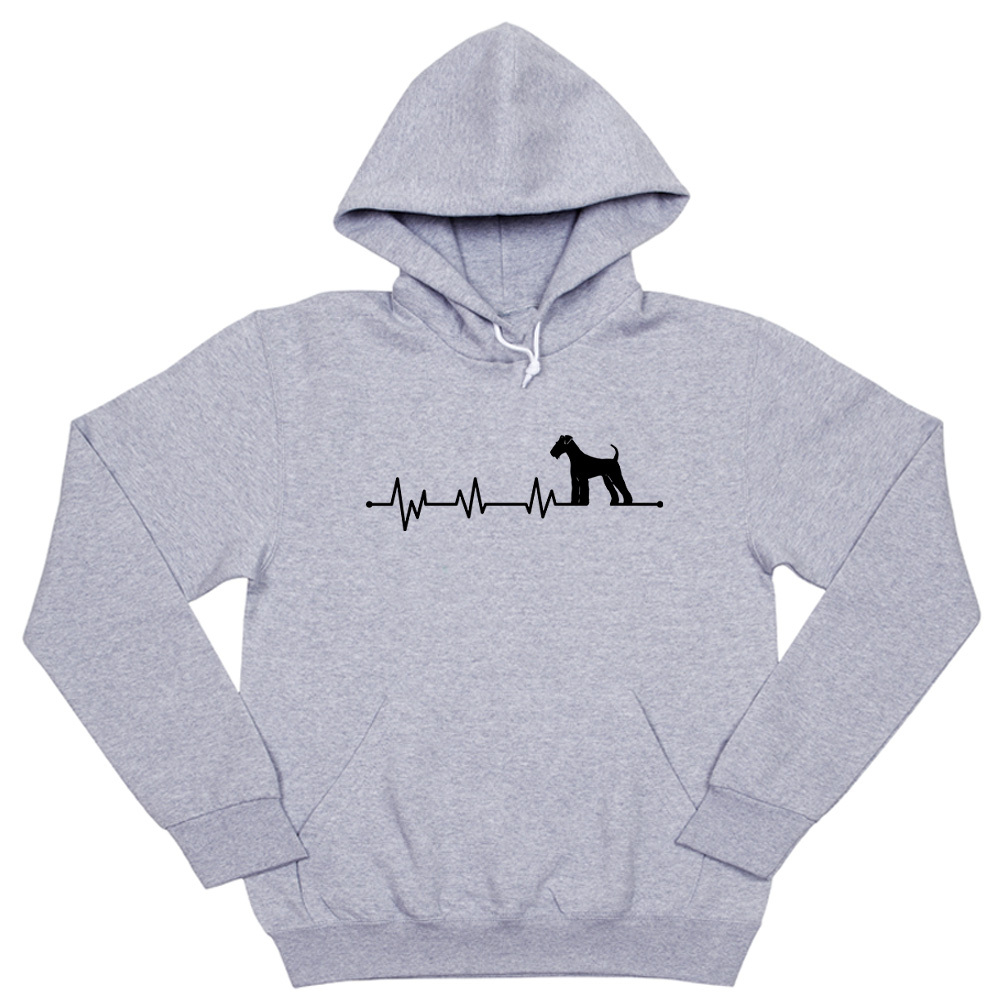 Толстовка "Эрдельтерьер - сердечный ритм"