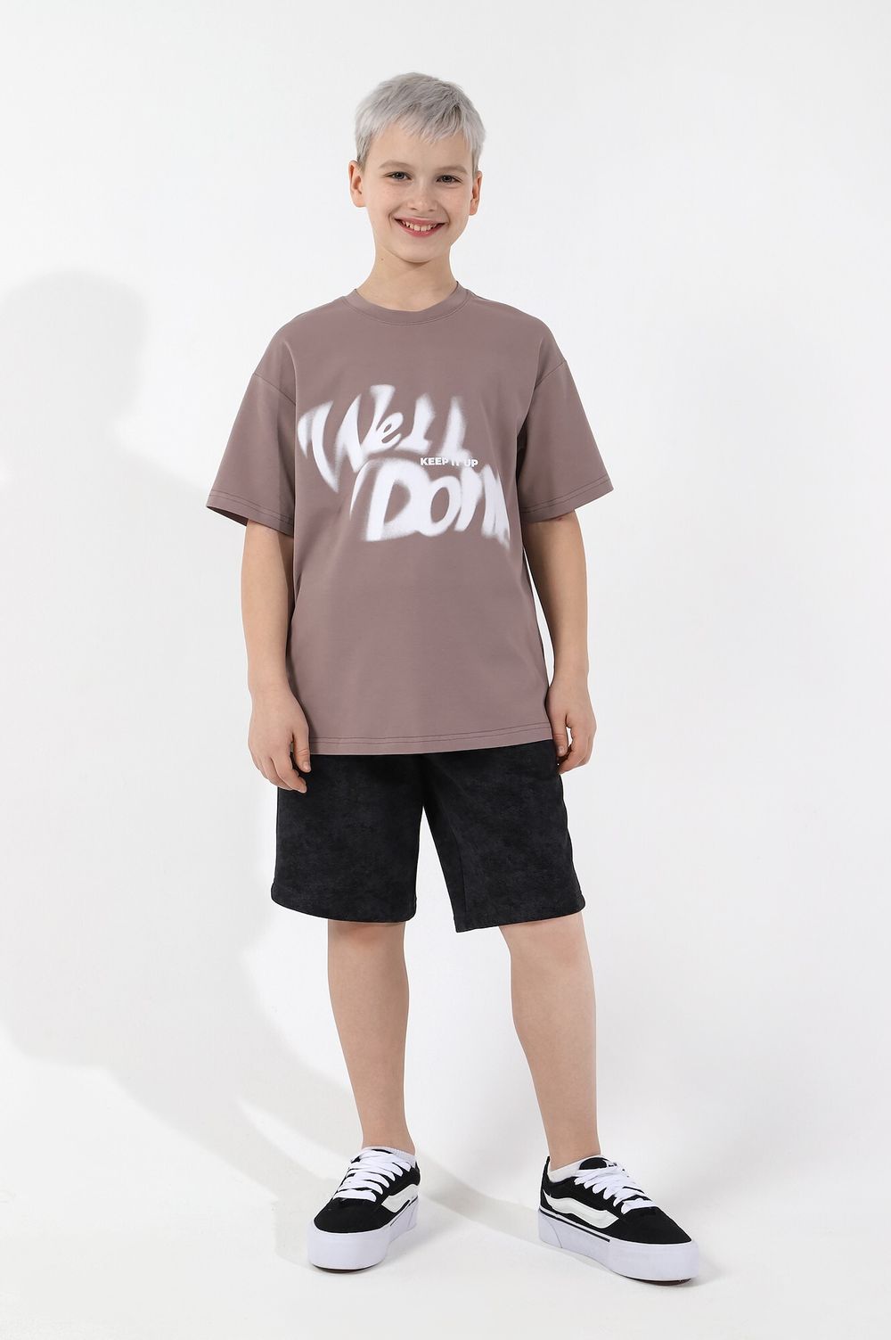 Фуфайка (футболка) для мальчика  Леон-3 Виотекс БЕЖЕВЫЙ