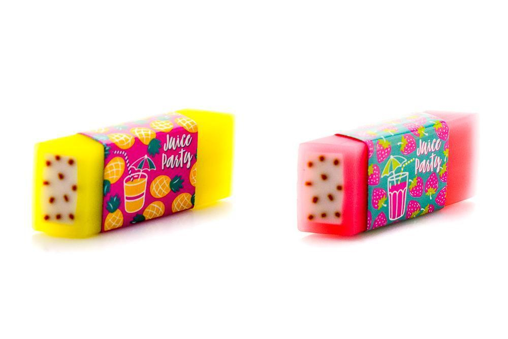 Ластик "HappyGraphix. Juice party", 4 цвета (Bruno Visconti)