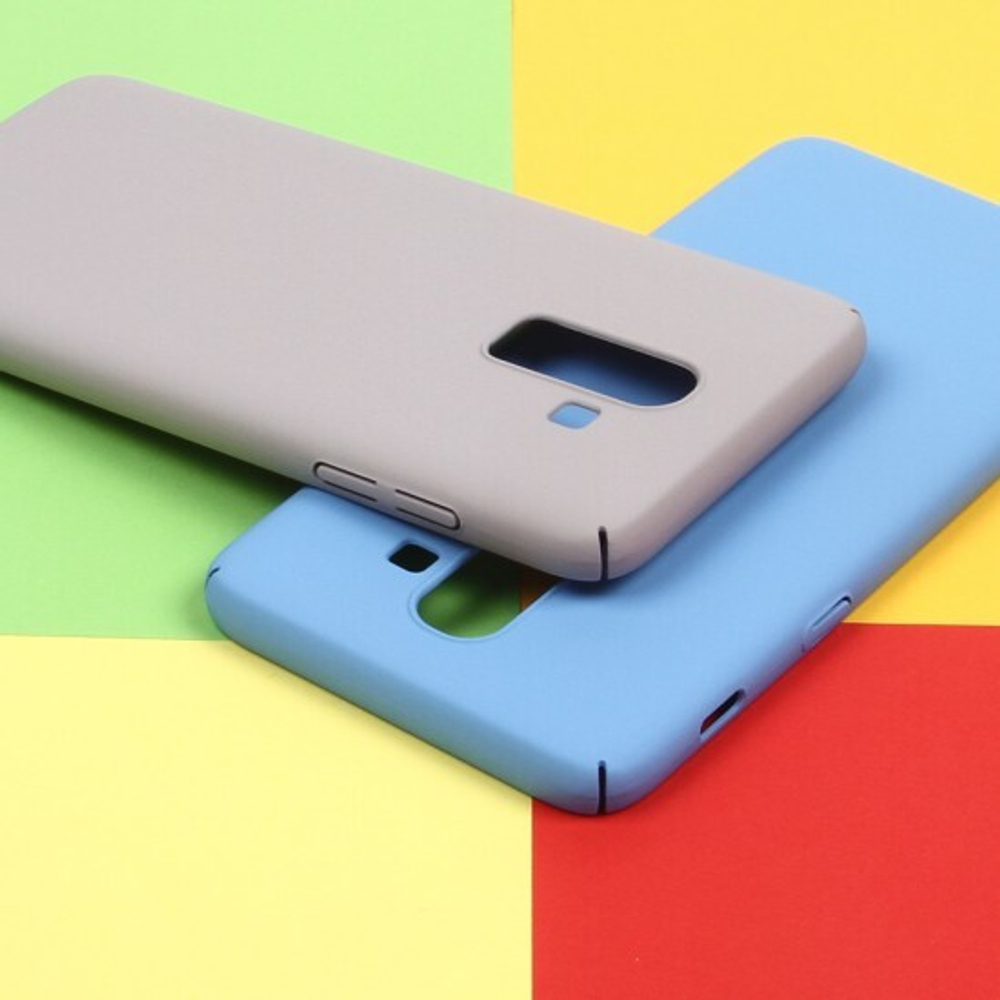 Панель матовая Soft Touch для Samsung Galaxy J8 (2018), 010659 Голубой