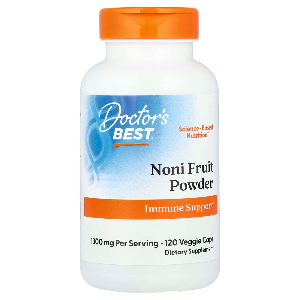 Doctor's Best, Порошок из плодов нони, 120 вегетарианских капсул (650 мг на капсулу)