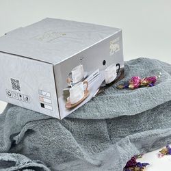 Lenardi 164-033 Чашка 210мл с блюдцем и ложкой в под.уп.(х24)Фарфор