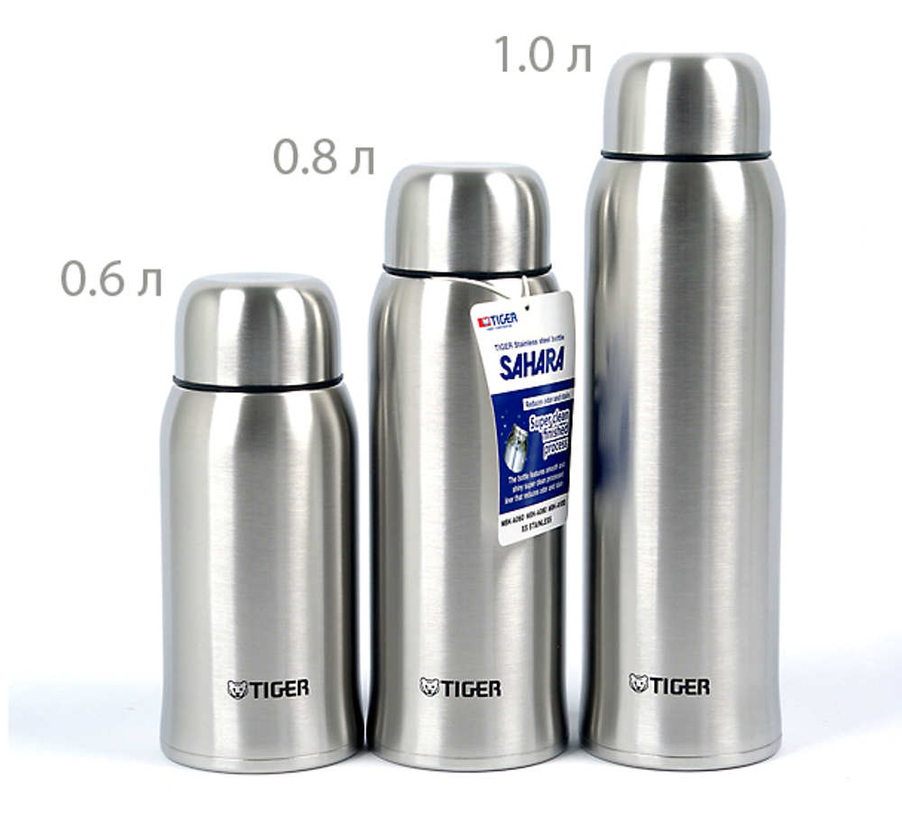 Классический термос Tiger MBK-A060 XS, 0.6л (серебристый)