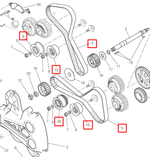 73740341B-45120272A-45120291A-45120301A TIMING BELTS/ROLLERS SET (XDVL, DVL 1260)