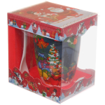 Кружка керамическая 370мл «Веселый Дракоша» с ложкой в подарочной коробке