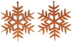 Набор украшений снежинки 2шт 11,5см оранжевый SYLKGJB-482192