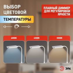 Настольный светильник ЭРА NLED-499-10W-W светодиодный белый