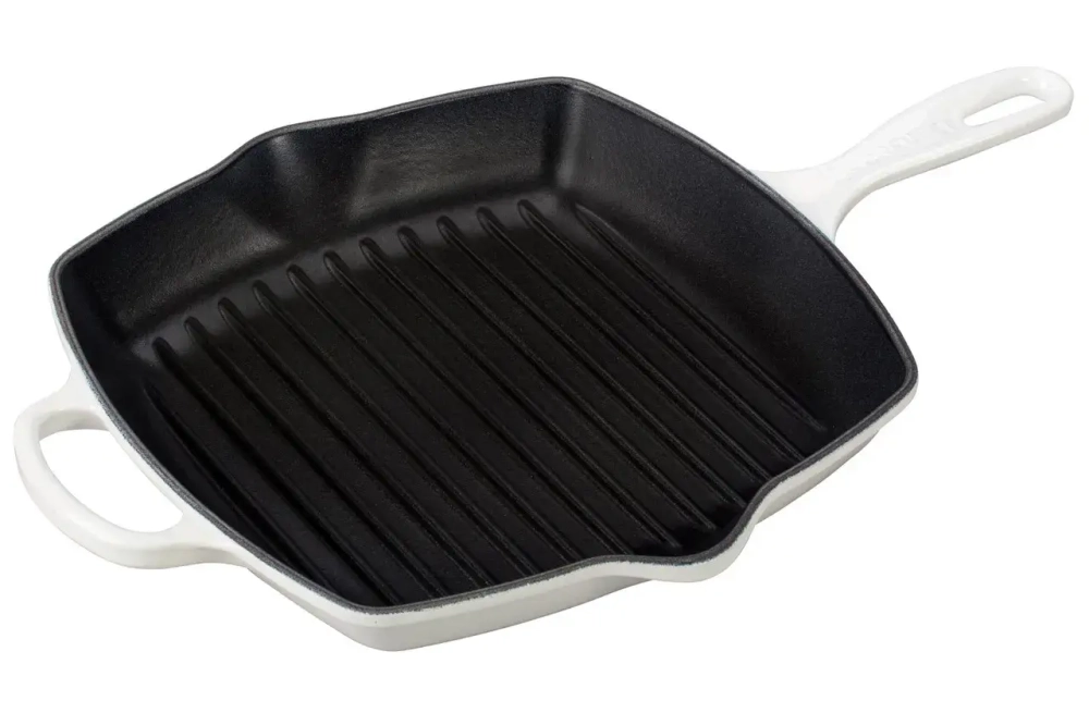 Le Creuset Чугунная сковорода 26 см для гриля белая