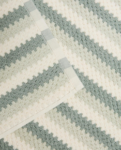 Zara Home - Жаккардовый коврик для ванной комнаты с геометрическим рисунком, синий, 50x80 см