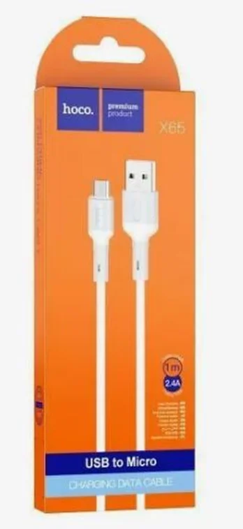 Кабель Hoco X65 USB-A to micro USB data cable 1m белый
