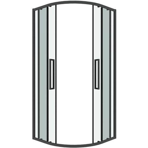 Душевой уголок Grossman Cosmo 90х90 301.K33.02.9090.42.00 профиль Графит сатин стекло прозрачное