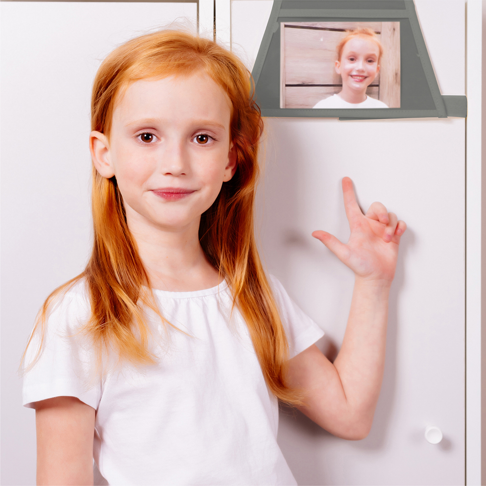 Кармашки для детского сада на липучке. Зайка