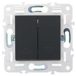 SKANDY Выключатель жалюзи 10А SK-V12G графит IEK