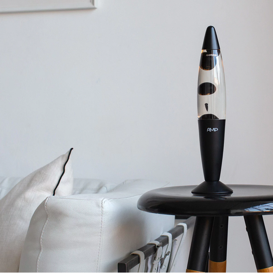 Лава лампа Amperia Rocket Черная, Прозрачная, корпус черный (35 см)