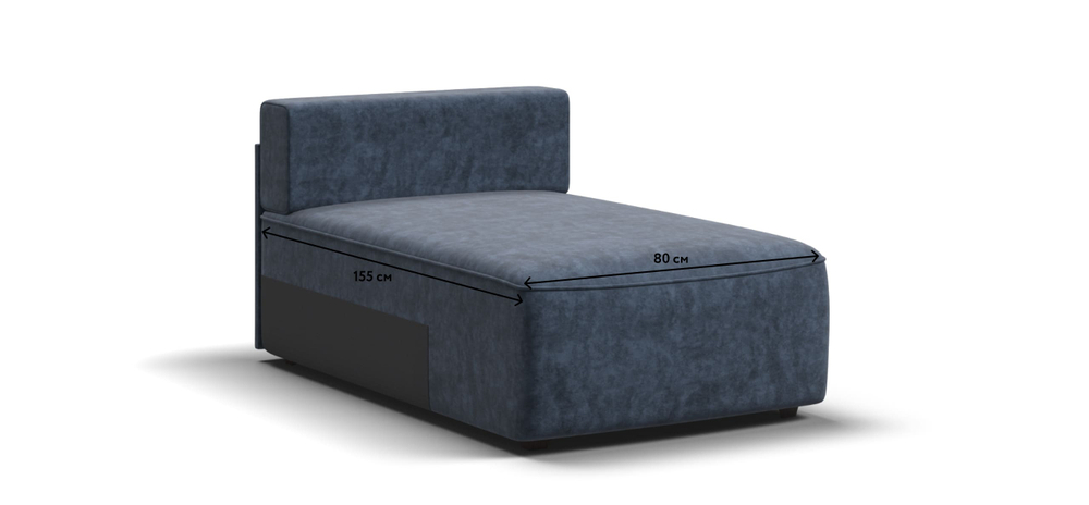 Кинг Модуль оттоманка Велюр Роял синий