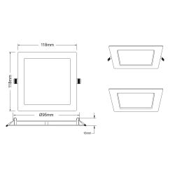 Светильник светодиодный встраиваемый Даунлайт ЭРА LED 2-6-4K Slim панель 6Вт 4000К квадрат