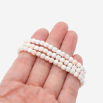 Бусины из раковины розовой королевской ракушки, куб 4,3мм, микроогранка