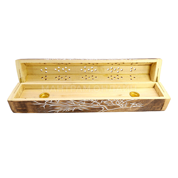 Подставка под благовония Пенал резной дерево 30 х 6 х 5,5 см