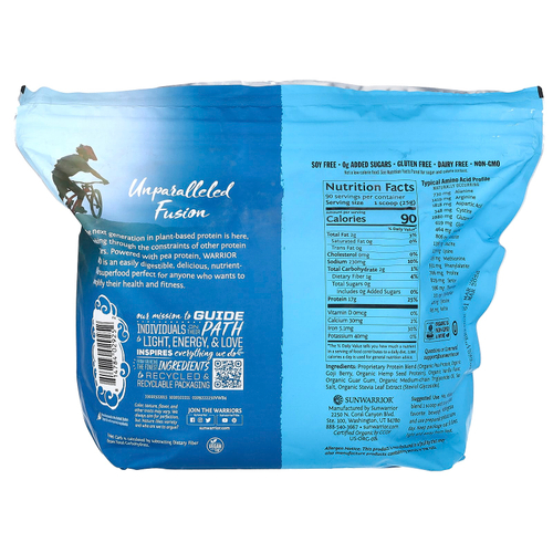 Sunwarrior, Warrior Blend, протеин, ваниль, 2,25 кг (4,96 фунта)