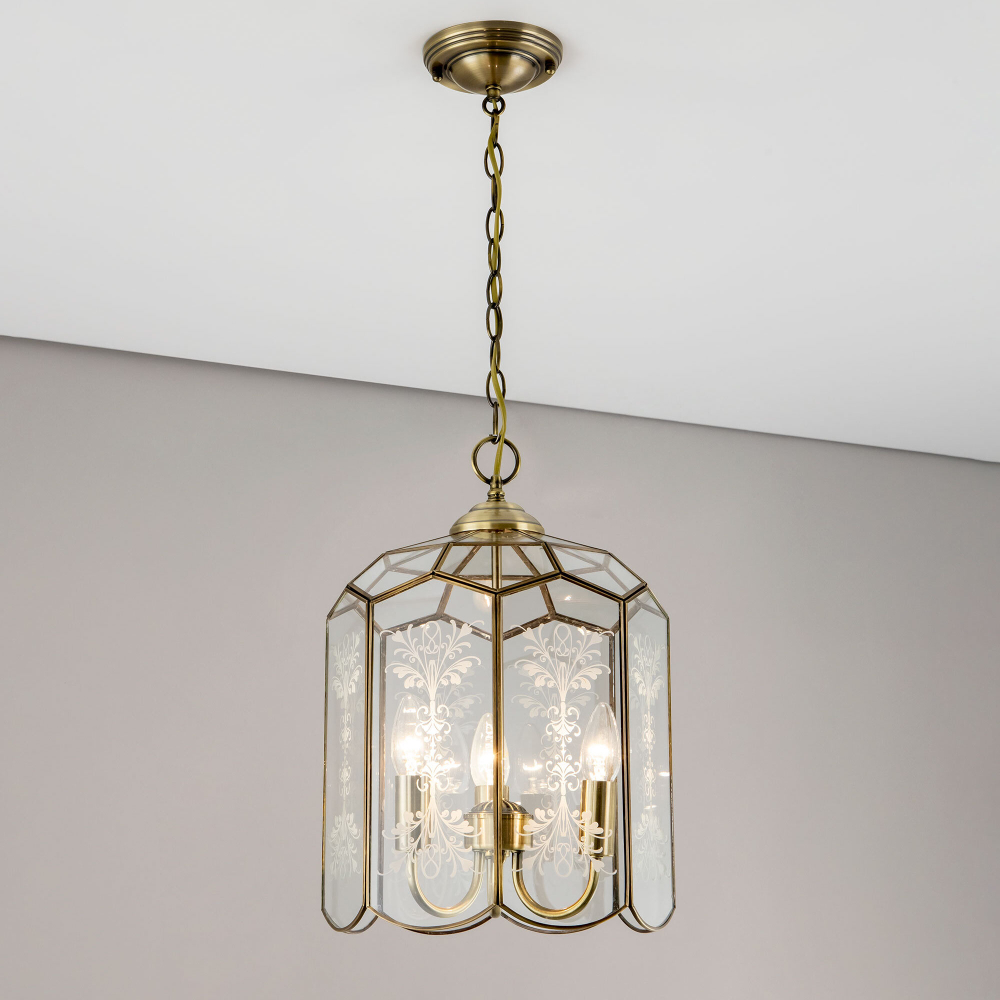 Citilux Витра-2 CL442230 Люстра подвесная витражная Бронза