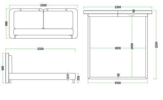 Кровать Tatlin Soft под матрас 180х200 см, серая экокожа и рогожка