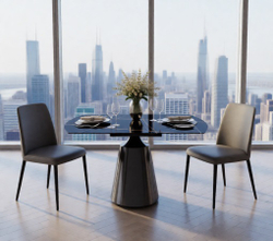 Стол обеденный раскладной круглый YODA Black