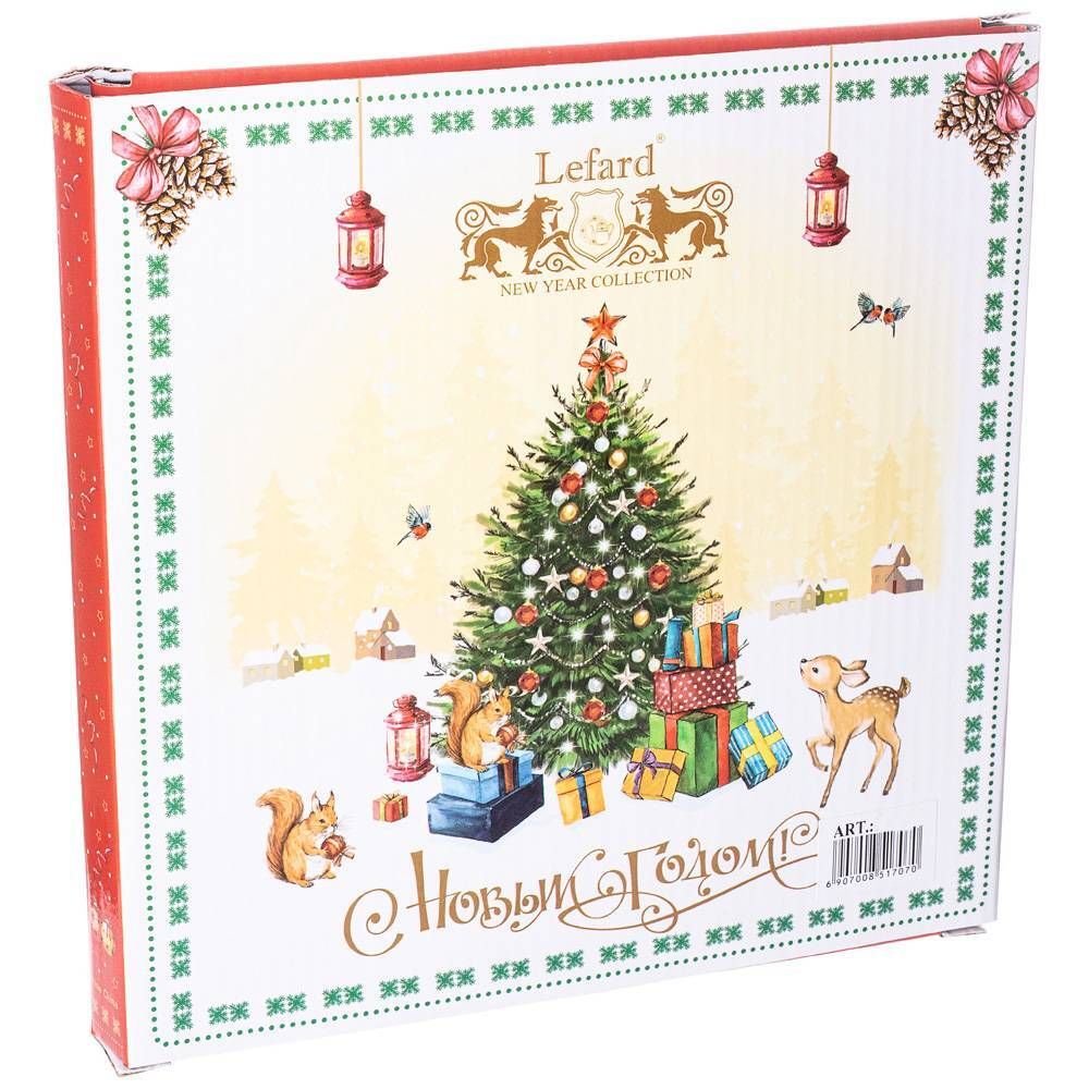 ТАРЕЛКА ЗАКУСОЧНАЯ LEFARD "ЕЛКА" 20,5 СМ (КОР=18ШТ.)