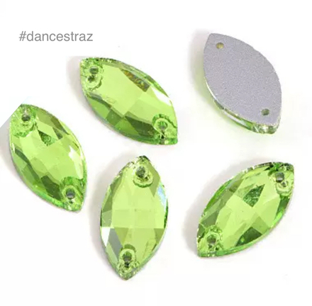 Стразы пришивные, Horse Eye, Light Peridot, A3-P08, 9*18mm, (36  ea/pkg), A3 (F2)