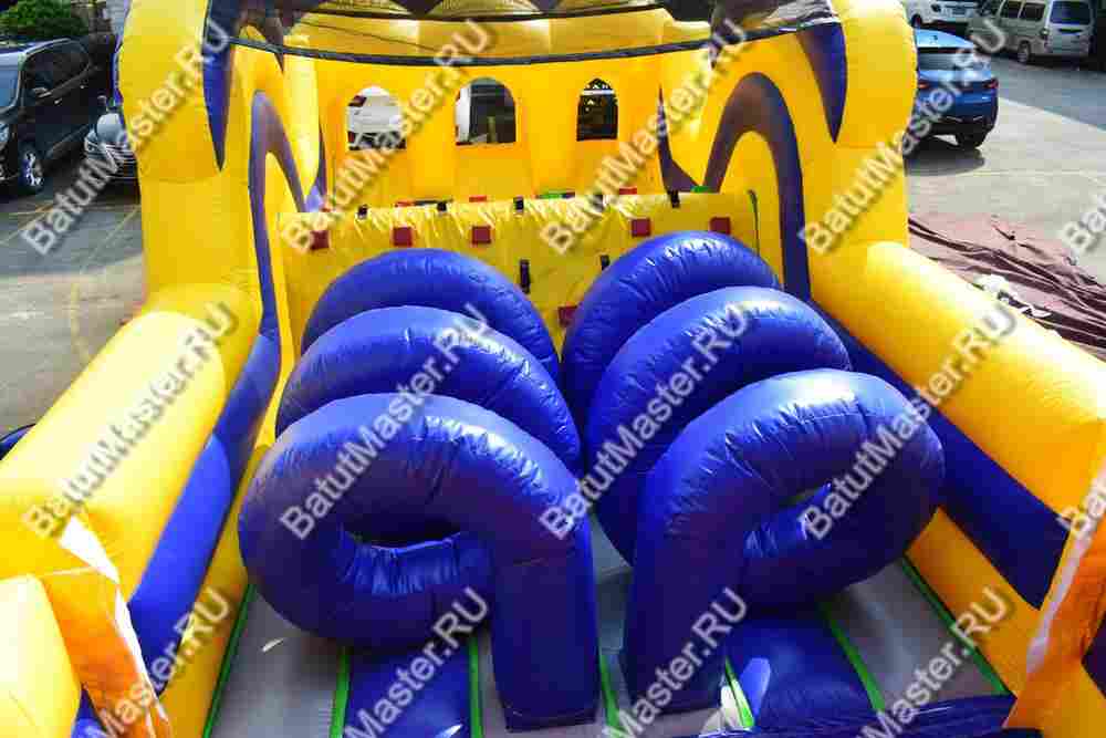 Коммерческая надувная полоса препятствий "Зона экстрима" 20*4*5,5 м