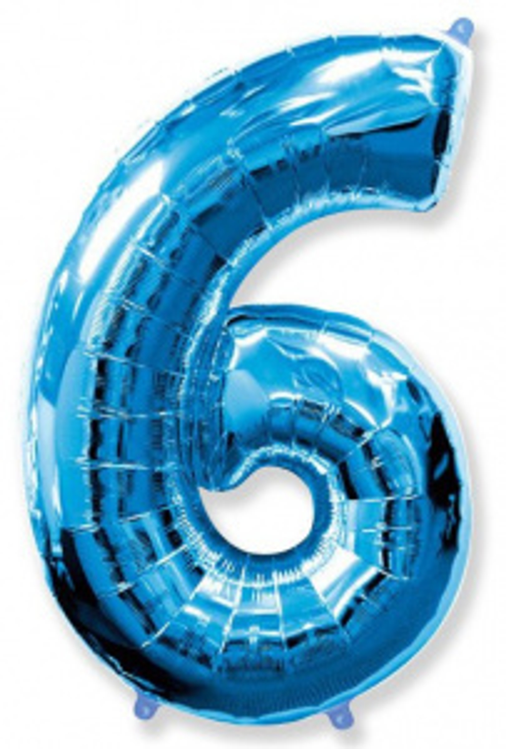 Цифра "6" синий