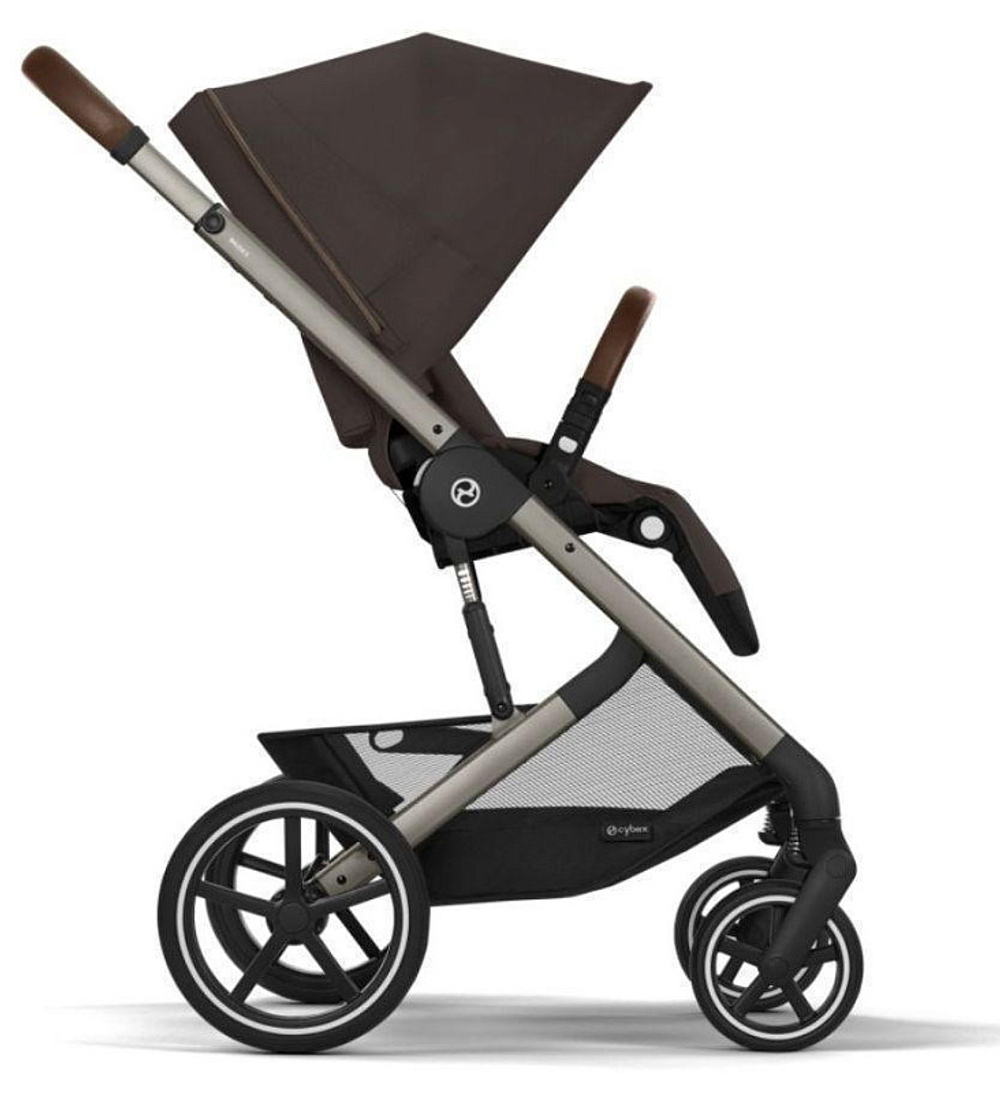 Коляска Cybex Balios S Lux TPE complete Cloud G Moon Black Plus 3 в 1 Chocolate Brown с дождевиками