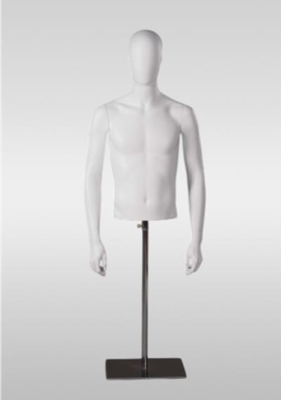 Торс мужской укороченный Томас/Белый матовый