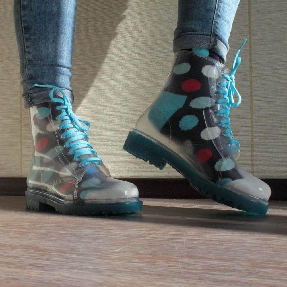 Стильные резиновые ботинки Invisible-Shoes Синие