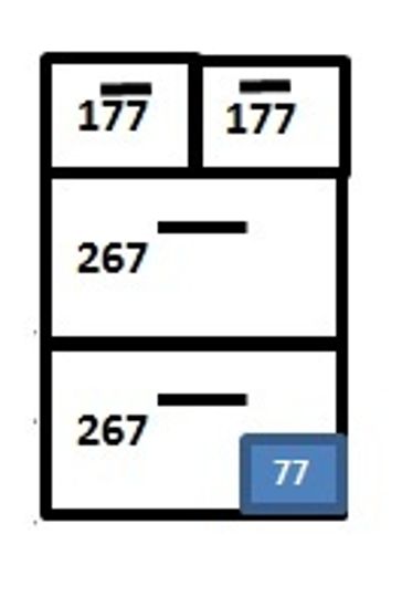 высота фасадов ящиков (мм)