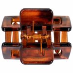 Краб для волос НАБОР 2 шт., 3,8 см, глянцевый, чёрный и черепаховый, MONTE VITA, 457010